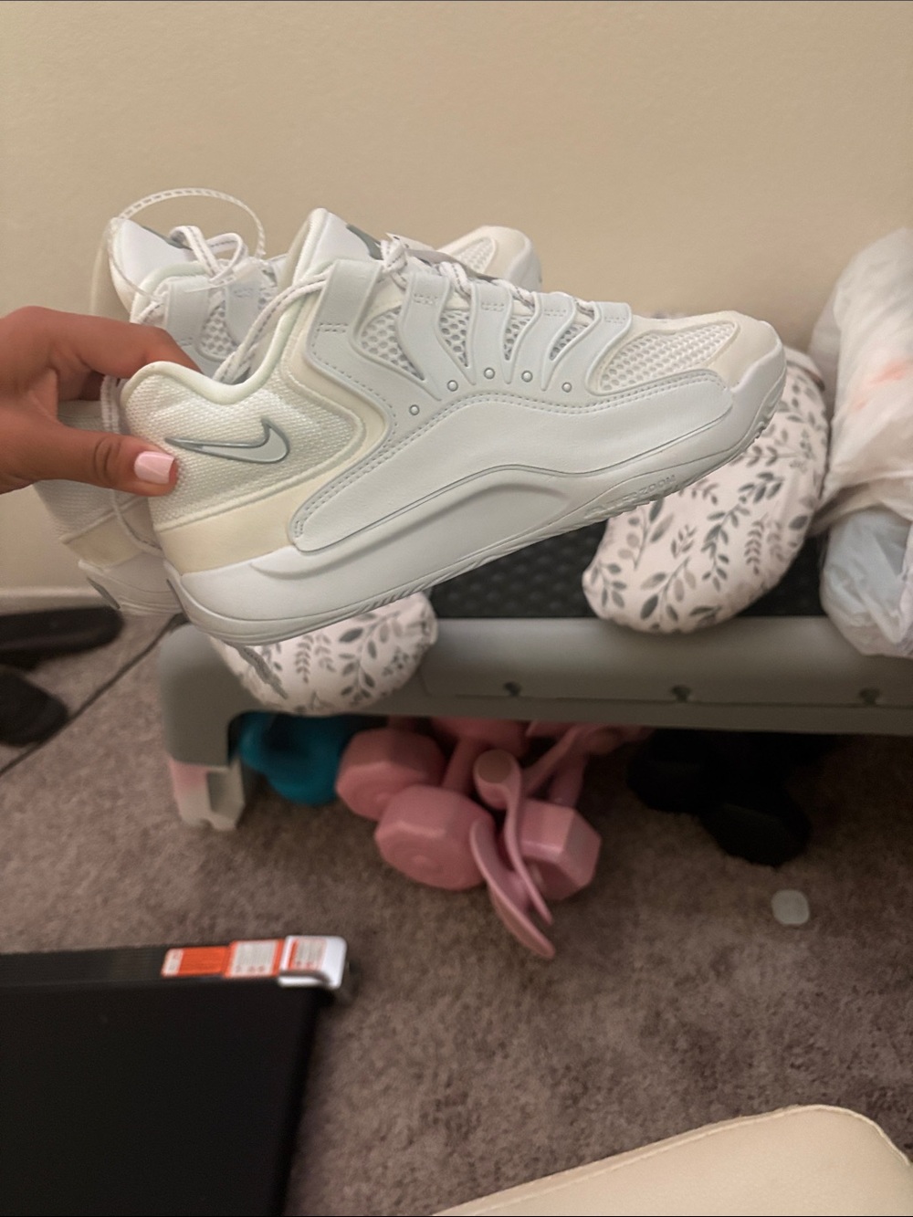 Nike Women’s Cream and White Low-Top Sneakers